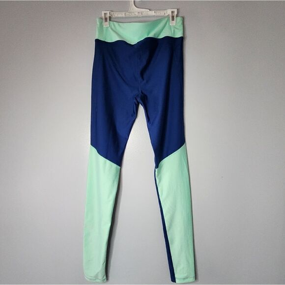 Under Armour Women's High Rise Full Length Leggings Compression Heat Gear Blue S - Picture 2 of 5